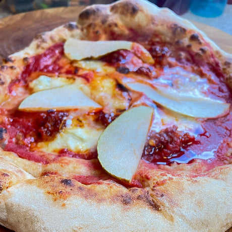 Nduja Gorgonzola and Pear Pizza