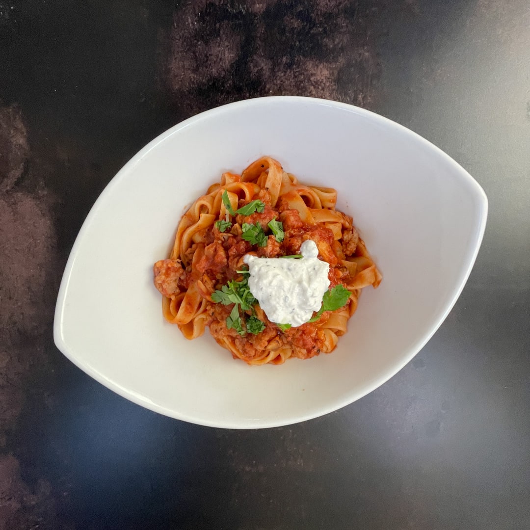 Italian Sausage in Tomato Sauce with Pasta