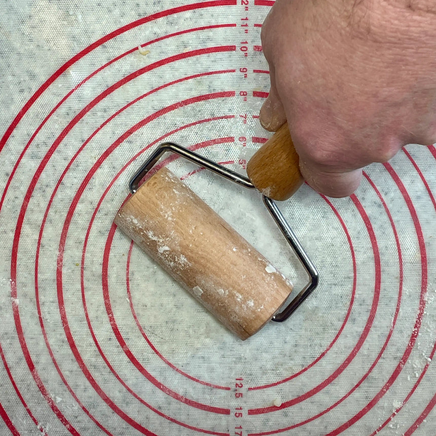 12cm Wide Wood Pizza Roller